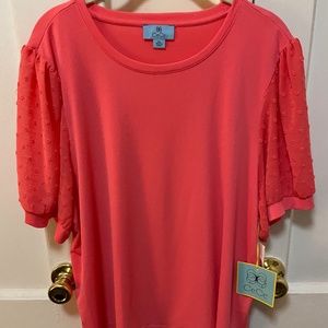 NWT CeCe coral blouse
